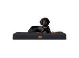 Tierlando FLOKI ORTHO PLUS - Orthopädische Hundematte aus Plüsch & High-Tech-Velours schwarz 80 cm, 13 cm, 60 cm