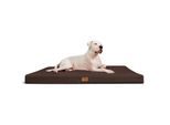 Tierlando OSCAR VISCO - Orthopädische Hundematte Matratze aus Kunstleder braun 1 m, 11 cm, 80 cm