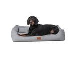 Tierlando WILLIAM Couture - Orthopädisches Hundebett schwarz/ graphit 1,1 m, 22 cm, 85 cm