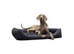 Tierlando ® Orthopädisches Hundebett WILLIAM Easy-Clean | Luxus Hundesofa schwarz 1,3 m, 22 cm, 1 m