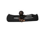 Tierlando ® Nonplusultra LINUS orthopädisches Hundebett Visco PLUS Kunstleder schwarz 1,1 m, 25 cm, 90 cm
