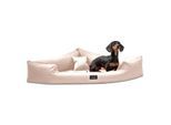 Tierlando ® TRIVIA | Orthopädisches Eckhundebett Polyester Hundebett Dreieckbett creme 1,2 m, 25 cm, 1,2 m