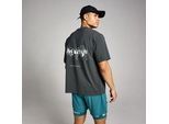 MP Herren Hybrid Oversized Grafik-T-Shirt - Schwarz Verwaschen - XL