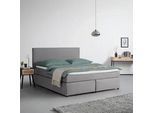Boxbett Florinda Grau ca. 180x200 cm mit Topper