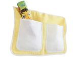 Betttasche 'Stofftasche', gelb/weiß