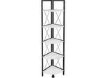 Eckregal INSASI 5 Schwarz/Weiß ca. 34x160x34 cm