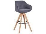 Barhocker in Grau/Eichefarben
