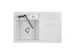 Spüle BELA 78, polarweiß, Becken links