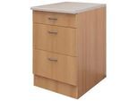 Schubkastenunterschrank Nano ca. 60x89x60 cm Buchefarben