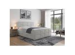 Boxspringbett Helsinki ca. 180x200 cm Hellgrau