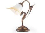 Tischleuchte Lucrezia Bronzo Weiß max. 6 Watt