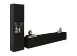 Wohnwand Berlin Schwarz ca. 210x130x32,5cm