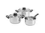 Kochtopfset Berta Edelstahlfarben, 5-teilig