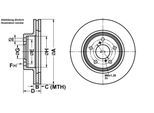 ATE Bremsensatz, Scheibenbremse Bremsensatz-Vorderachse ijf141beb9 Vorderachse belüftet 260mm 24mm für Subaru