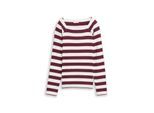 TOM TAILOR Damen Langarmshirt mit Streifenmuster, rot, Gestreift, Gr. S
