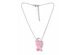 Kette mit Anhänger "Pescare", Damen, Gr. onesize, PTFE-Kunststoff, rosa, COLLEZIONE ALESSANDRO, Basic, Halsketten, mit kleinem Fischanhänger