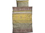 Bettwäsche CASATEX "Indi", ocker, B/L: 155cm x 220cm, 1 Stk., 1 Stk., Biber, B/L: 80cm x 80cm, 2 Stk., Biber, Obermaterial: 100% Baumwolle, Bettwäsche, Bettwäsche, romantisch, orientalisch, weich und gemütlich