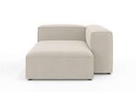 Ottomane OTTO HOME "XL HAILY links/rechts bestellbar, extra tief, Maße B/T/H: 130/160/72cm", beige (hellbeige), B:130cm H:72cm T:160cm, 100% Polyester, Sofas, Ottomane, als Modul oder separat verwendbar, für individuelle Zusammenstellung
