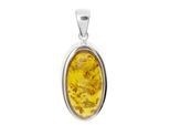 Kettenanhänger OSTSEE-SCHMUCK "- Classic 24x12 mm - Silber 925/000 - Bernstein" Gr. 37, silber (silber 925, silberfarben, weiß), Schmuckanhänger, Damen, Silber 925 (Sterlingsilber), Kettenanhänger