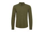 Langarmhemd CASUAL FRIDAY "Langarmhemd CFArthur", Herren, Gr. L, N-Gr, grün (deep depths), Obermaterial: 72% Baumwolle CO. 24% Polyester PES. 4% Elasthan EL., Hemden