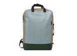Laptoprucksack 7CLOUDS "Agal 7.3 M", Damen, Gr. B/H/T: 27cm x 40cm x 12cm, onesize, grau, junglegrün, camel, Polyethylen, Tarpaulin, Rucksäcke Laptoprucksack, mit recyceltem PET
