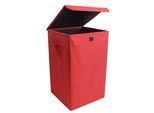 Faltbox VCM "Wäschekorb Wäschebox Stoffbox mit Deckel Dreso M", rot, Aufbewahrungsboxen