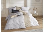 Bettwäsche OTTO HOME "Mila in 135x200, 155x220 oder 200x200 cm", grau (hellgrau), B/L: 155cm x 220cm, 1 Stk., 1 Stk., Mako-Satin, B/L: 80cm x 80cm, 2 Stk., Mako-Satin, Obermaterial: 100% Baumwolle, Bettwäsche, Bettwäsche, Mako-Satin, Bettwäsche aus Baumwolle, unifarbene Bettwäsche