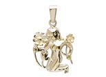 Kettenanhänger OSTSEE-SCHMUCK "- Tierkreiszeichen Jungfrau - Silber 925/000, vergoldet -" Gr. 25, gold (goldfarben, gelb), Schmuckanhänger, Damen, Silber 925 (Sterlingsilber), Kettenanhänger