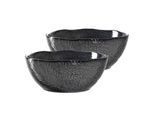 Schale LEONARDO "Salatschüsseln Matera ø 24 cm 2er Set", grau (anthrazit), Schüsseln, Schale