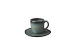 Tasse "Kaffeetasse mit Untertasse Lave 190 ml", grau (gris), Steingut, LIKE. BY VILLEROY & BOCH, Trinkgefäße, Tasse