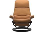 Relaxsessel STRESSLESS "View", new caramel batick, B:91cm H:109cm T:82cm, Leder BATICK: BATICK ist ein leicht korrigiertes, durchgefärbtes und genarbtes Möbelleder, bei dem die meisten Unebenheiten und Spuren in der Regel entfernt wurden.;Leder PALOMA: PALOMA ist ein durchgefärbtes Semianilin-Möbelleder mit natürlicher Narbung.;ROHLEDER Stoff Q2 FARON: Ein fester zuverlässiger Bouclé mit einem str