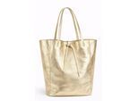 Schultertasche "EasyGo", Mädchen, Gr. B/H/T: 40cm x 30cm x 12cm onesize, gold, Leder, COLLEZIONE ALESSANDRO, Taschen Schultertasche, aus softem Leder, Made in Italy