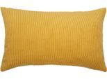 Dekokissen PAD "CASUAL", gelb (gelb, unifarben), B:35cm L:60cm, Polyacryl, Polyester, Dekokissen_Sitzkissen_Kissenhüllen, Made in Europe