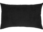 Dekokissen PAD "CASUAL", schwarz (schwarz, unifarben), B:35cm L:60cm, Polyacryl, Polyester, Dekokissen_Sitzkissen_Kissenhüllen, Made in Europe