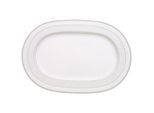 Servierplatte VILLEROY & BOCH "Platte oval Gray Pearl 35 x 24 cm weiß", weiß, L:35cm, Porzellan, Servierplatten, Servierplatte