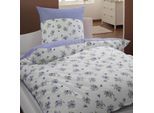 Bettwäsche DYCKHOFF "Vera", blau, B/L: 135cm x 200cm, 1 Stk., 1 Stk., Frottee, B/L: 80cm x 80cm, 2 Stk., Frottee, Obermaterial: 75% Baumwolle, 25% Polyester, Bettwäsche, Bettwäsche, aus Weichfrottier