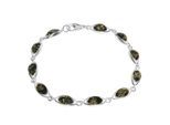 Armband OSTSEE-SCHMUCK "- Telia - Silber 925/000 - Bernstein" Gr. 18, silber (silber 925, silberfarben, weiß), Armbänder, Damen, Silber 925 (Sterlingsilber), Armband