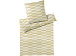 Bettwäsche ELEGANTE "Skip", gelb, B/L: 135cm x 200cm, 1 Stk., 1 Stk., Mako-Jersey, B/L: 80cm x 80cm, 2 Stk., Mako-Jersey, Obermaterial: 100% Baumwolle, Bettwäsche, Bettwäsche, angenehmes Hautgefühl
