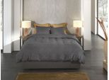 Bettwäsche HECKETT & LANE "Franela", grau (anthrazit), B/L: 155cm x 220cm, 1 Stk., 1 Stk., Flanell, B/L: 80cm x 80cm, 2 Stk., Flanell, Obermaterial: 100% Baumwolle, Bettwäsche, Bettwäsche, Uni Design, hochwertiges Flanell, Bettwäsche ab 135x200 cm