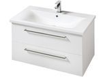 Waschtisch WELLTIME "Torino", weiß (weiß, matt), B:80cm H:55cm T:45cm, Waschtische, Waschtisch, Badmöbel in Breite 80 cm