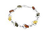 Armband OSTSEE-SCHMUCK "- Ortrun - Silber 925/000 - Bernstein" Gr. 18, silber (silber 925, silberfarben, weiß), Armbänder, Damen, Silber 925 (Sterlingsilber), Armband