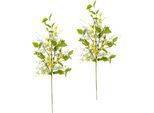 Kunstblume I.GE.A. "Forsythien-Mixed Zweig", gelb, B:30cm H:80cm, Obermaterial: 95% Polyester, 5% Kunststoff, Kunstpflanzen, 2er Set