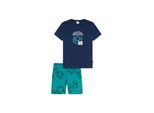 Schlafanzug SCHIESSER "Pyjama", Jungen, Gr. 104, blau, Obermaterial: 100% Baumwolle CO., Homewear-Sets Schlafanzug