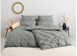 Bettwäsche OTTO HOME "Elliant in Gr. 135x200 oder 155x220 cm", grau, B/L: 155cm x 220cm, 1 Stk., 1 Stk., Renforcé, B/L: 80cm x 80cm, 2, Renforcé, Obermaterial: 100% Baumwolle, Bettwäsche, Bettwäsche, Bettwäsche aus Baumwolle, elegante Bettwäsche mit Hochtief-Struktur