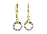 Paar Ohrhänger OSTSEE-SCHMUCK "- Meva - Gold 333/000 - Zirkonia" Gr. 24, gold (gold 333, goldfarben, gelb), Ohrringe, Damen, 24, Gelbgold 333