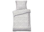 Bettwäsche DYCKHOFF "Ambra", silber (gold, silber), B/L: 155cm x 220cm, 1 Stk., 1 Stk., Frottee, B/L: 80cm x 80cm, 2 Stk., Frottee, Obermaterial: 75% Baumwolle, 25% Polyester, Bettwäsche, Bettwäsche, aus Weichfrottier