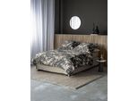 Bettwäsche IRISETTE "Zobel-HK 8558", grau, B/L: 155cm x 220cm, 1 Stk., 1 Stk., Biber, B/L: 80cm x 80cm, 2 Stk., Biber, Obermaterial: 100% Baumwolle, Bettwäsche, Bettwäsche, samtig weich