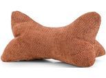 Nackenkissen MAGMA HEIMTEX "ARLO Leseknochen", braun (kupfer), B:0cm H:0cm L:42cm Ø:22cm, Faserbällchen (Polyester), Polyamid, Polyester, Funktionskissen, Ergonomisches und kuscheliges Nackenkissen sowie Buch-/Tabletstütze