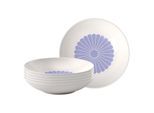 Pastateller VILLEROY & BOCH "Pastaschalen Fleur Couleur ø 24 cm 6er Set", blau (bleu), L:24cm, Speiseteller