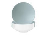 Suppenteller SELTMANN WEIDEN "Pasta- / Suppenteller Life Fashion ø 23,3 cm 6er Set", blau (grün chic), L:23,3cm, Speiseteller